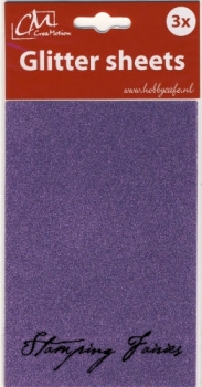 3 Glitter Sheet ( purple )